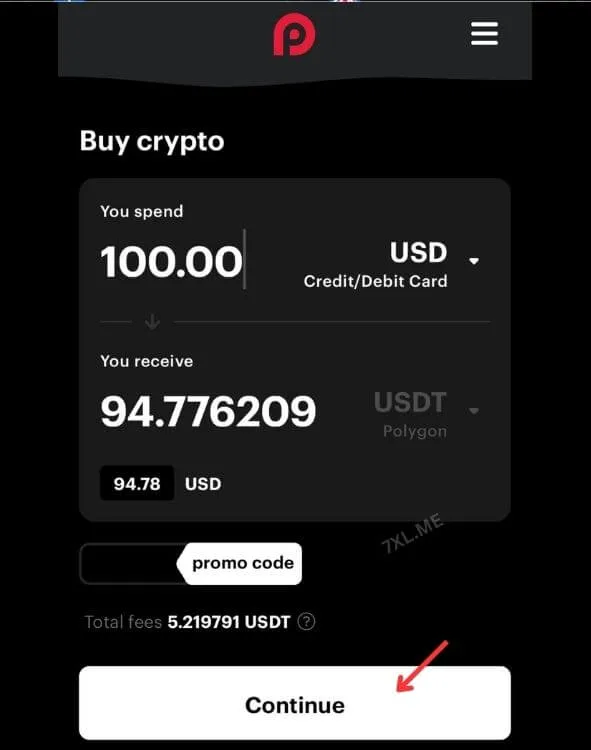 Redot Pay Confirm Transaction