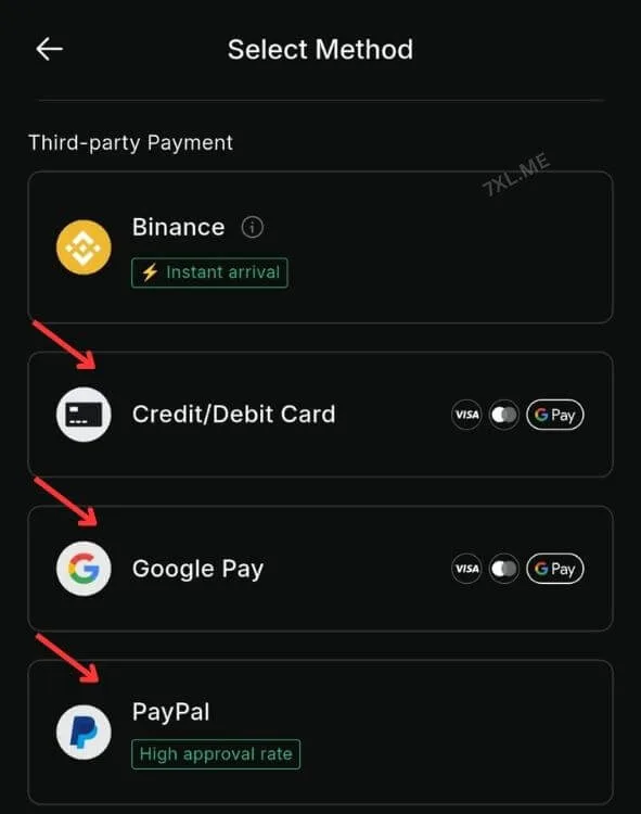 Redot pay pick payment method